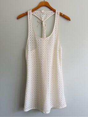Roxy Ivory Crochet Swim Cover Up Dress Size M